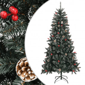 Christmas Tree Green and White PVC, Steel Extra Tall Co...