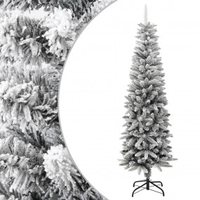 Christmas Tree White and green PVC and PE, steel Slim