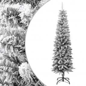 Christmas Tree White and green PVC, PE, Steel Slim Chri...