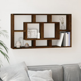 Wall Shelf Smoked oak Engineered wood Medium Wall Stora...