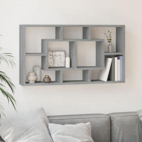 Wall Shelf Grey Sonoma Engineered wood Medium Wall Shel...