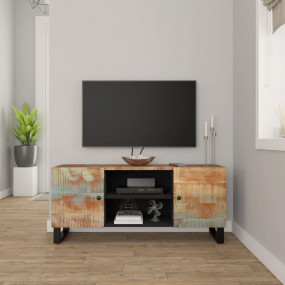 TV Cabinet Multicolor Solid reclaimed wood, engineered ...