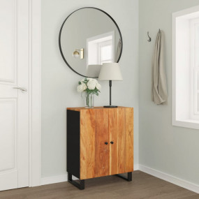 Sideboard Natural Wood and Black