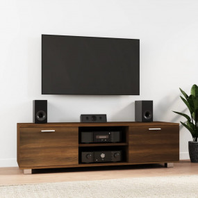 TV Cabinet Brown Oak Engineered Wood Large TV Cabinet