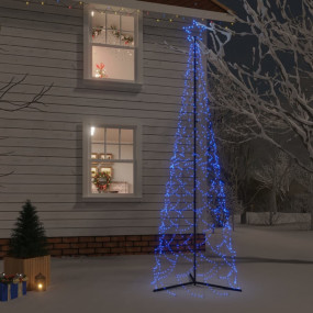Christmas Cone Tree Blue Powder-coated steel, copper, P...