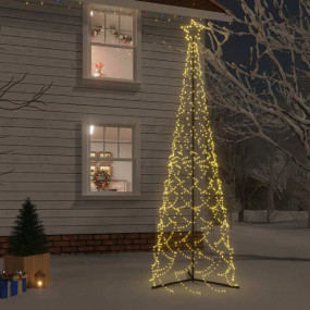 Christmas Cone Tree Warm white Powder-coated steel 3 x ...