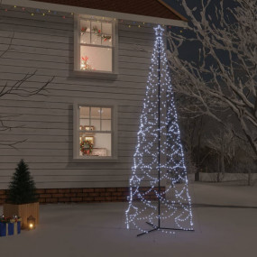 Christmas Cone Tree Cool white Powder-coated steel 16 f...