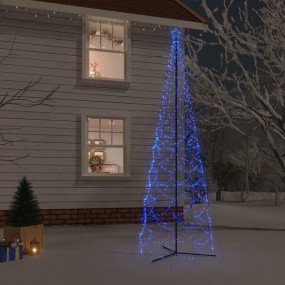 Christmas Cone Tree Blue Powder-coated steel Large