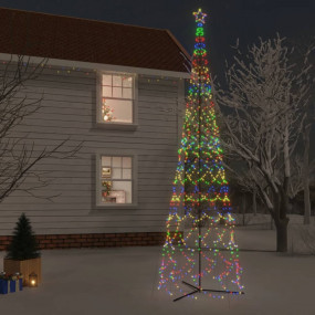 Christmas Cone Tree Multicolor Powder-coated steel Larg...
