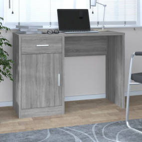 Desk Grey Sonoma Engineered wood, Aluminum Medium Desk