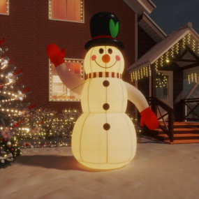Inflatable Snowman Multicolored Oxford fabric with PU c...