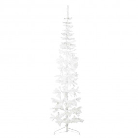 Artificial Half Christmas Tree White PVC 82.7 in Tall