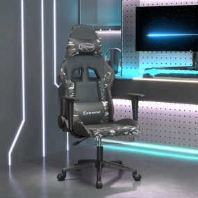 Gaming Chair Black and camouflage Faux leather, metal, ...