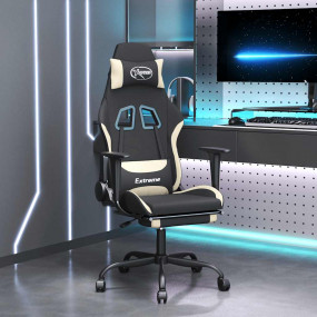 Gaming Chair Black and Cream