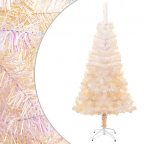 Christmas Tree White with Shiny Tips PVC, Steel 5 ft ta...
