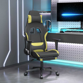 Gaming Chair Black and Light Green