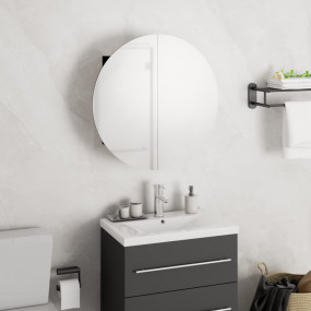 Bathroom Cabinet Black Engineered wood, glass, PVC, cop...