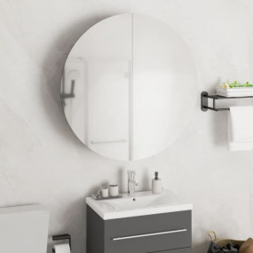 Bathroom Cabinet Grey Engineered wood, glass, PVC, copp...