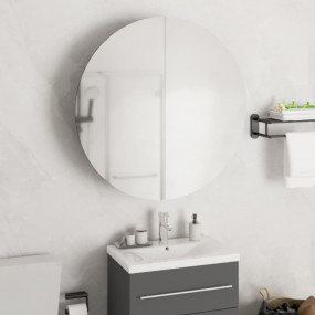 Bathroom Cabinet Oak Engineered wood, glass, PVC, coppe...
