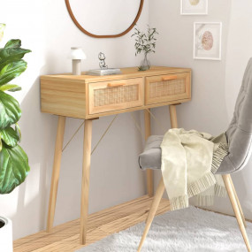 Console Table Brown Engineered wood Narrow Console Tabl...