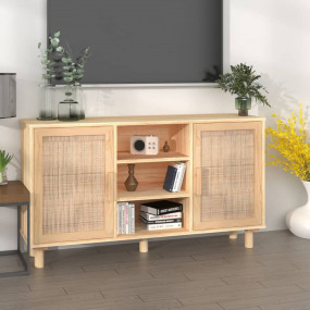 Sideboard Brown Engineered wood, solid pine, natural ra...