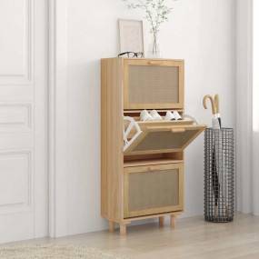 Shoe Cabinet Brown Engineered wood 45.3 in tall Shoe Ca...