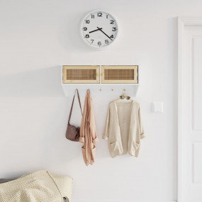Coat Rack White Engineered wood Medium Coat Rack Rectan...