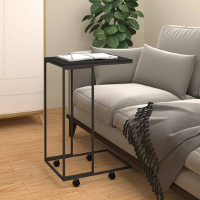 Side Table Black Engineered wood, iron Small Portable