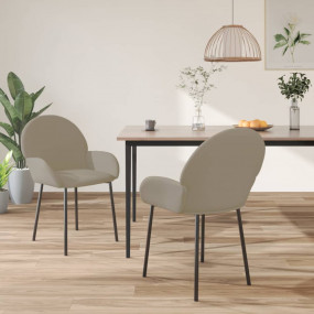 Dining Chair Set of 2 Light Grey