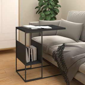Side Table Black Engineered wood, iron Medium Side Tabl...