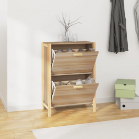 Shoe Cabinet White Engineered wood, solid pine wood Med...
