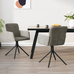 Swivel Dining Chair Set of 2 Light gray