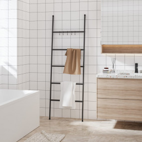 Towel Rack Black Iron Hooks Towel Rack Rectangular Mode...