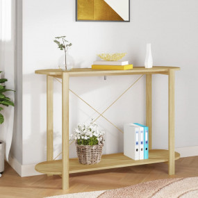 Console Table White Engineered wood, Solid Pine wood, M...
