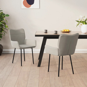 Dining Chair Set of 2 Light grey