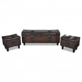 Storage Bench Dark Brown