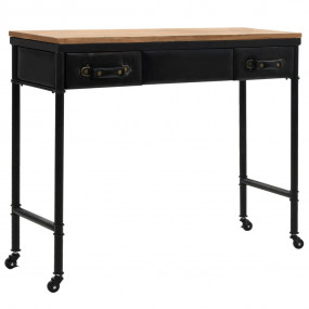 Console Table Natural wood and black
