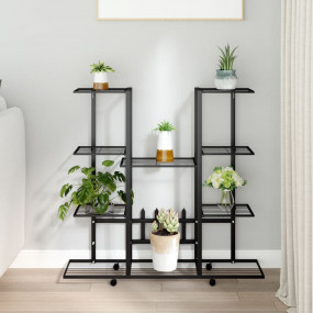 Flower Stand Black Powder-coated iron 37.2x9.6x36.0 in ...