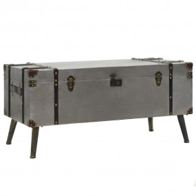 Coffee Table Silver Engineered wood, fabric, faux leath...