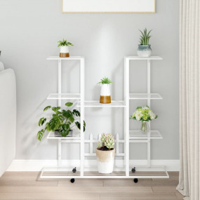 Flower Stand White Powder-coated iron Tall Flower Stand