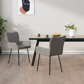 Dining Chair Set of 2 Light Grey