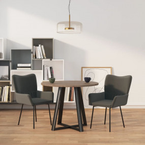 Dining Chair Set of 2 Dark Grey