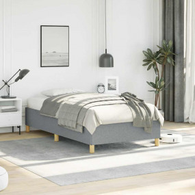 Bed Frame Light Gray 100% polyester, plywood, engineere...
