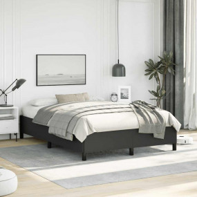Bed Frame Black Faux leather, plywood, engineered wood ...