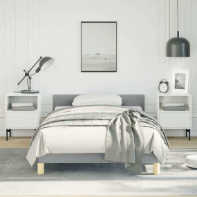 Bed Frame With Headboard Light grey