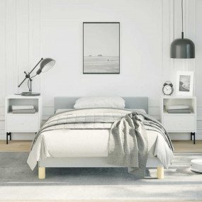 Bed Frame With Headboard Light grey