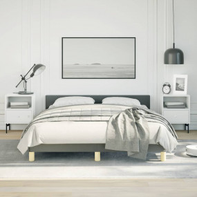 Bed Frame With Headboard Dark Gray
