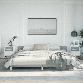 Bed Frame With Headboard Light Gray
