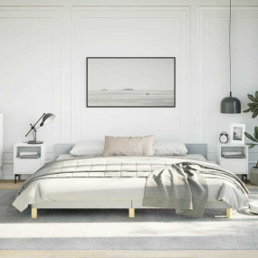Bed Frame With Headboard Dark Grey