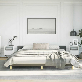 Bed Frame With Headboard Dark Gray